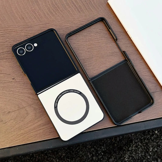 Leather magnetic matte soft phone case samsung z flip - product image