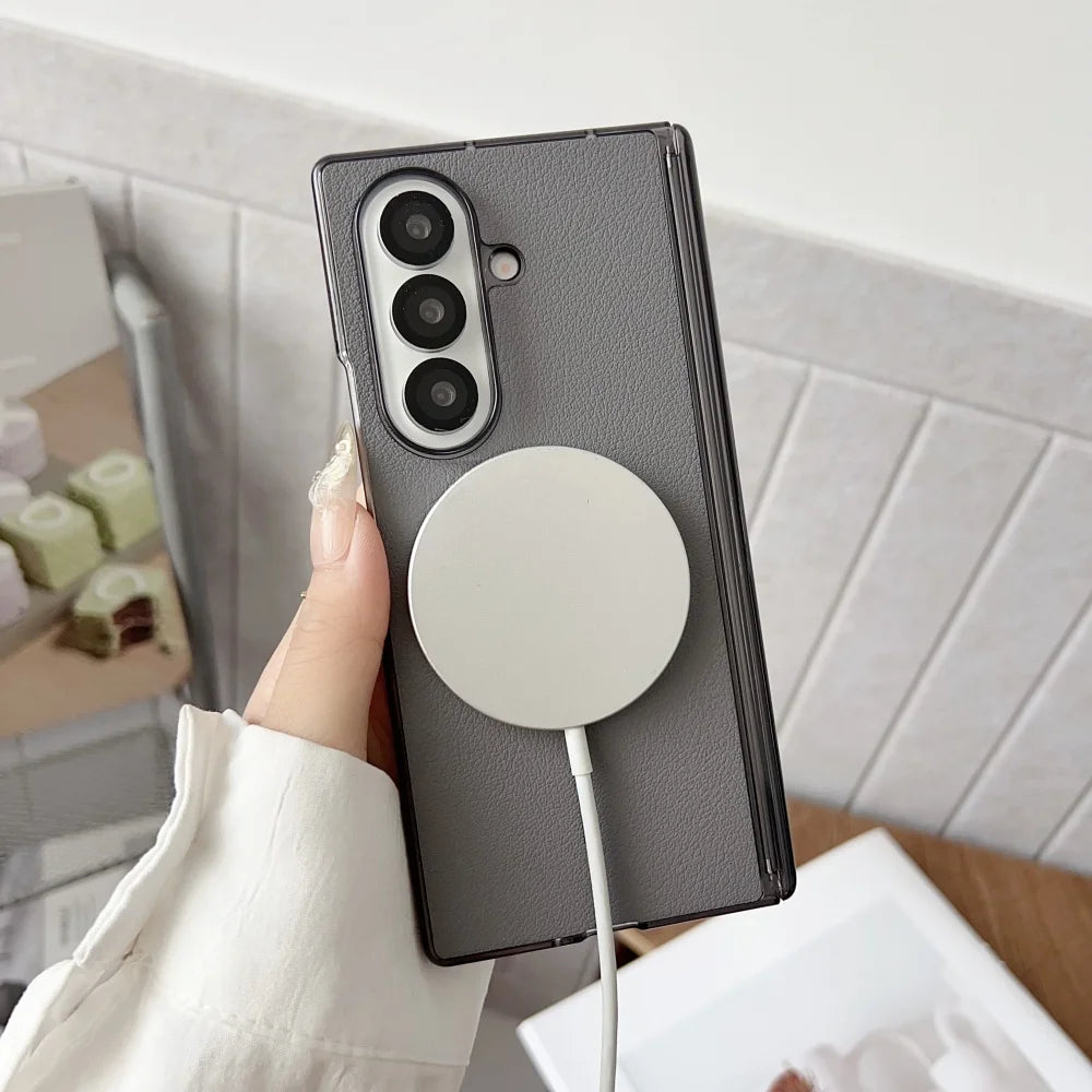 Leather magnetic shockproof protective case samsung z fold - product image