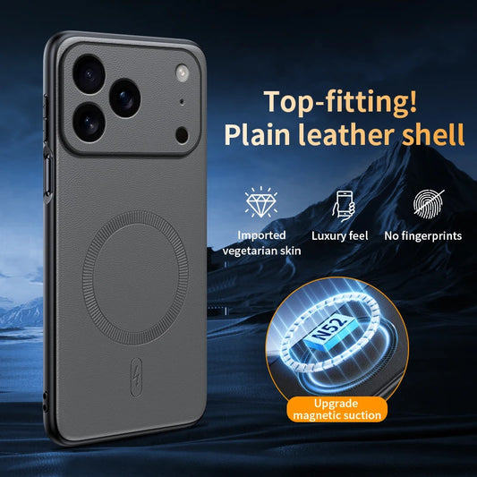 Leather magnetic soft full lens protection case - product image