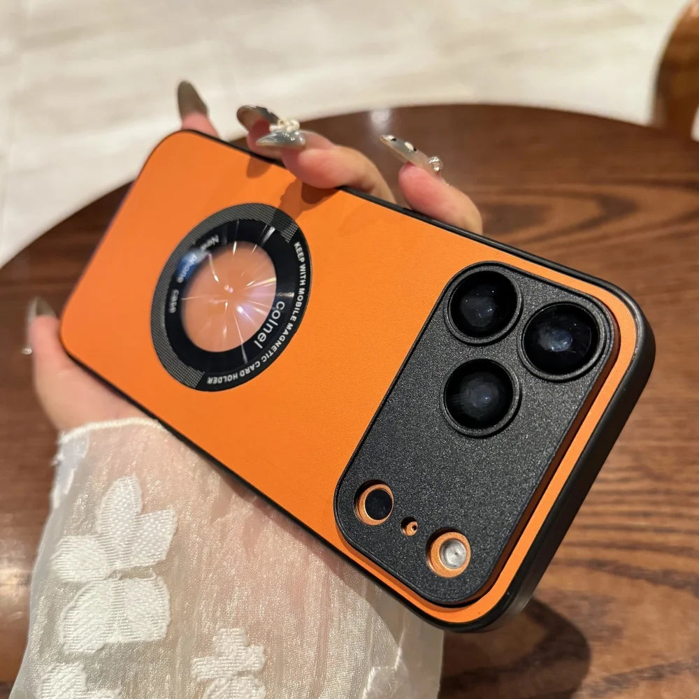 Leather magnetic soft silicone bumper shockproof case magsafe - product image