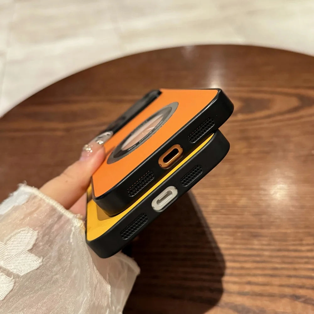 Leather magnetic soft silicone bumper shockproof case magsafe - product image