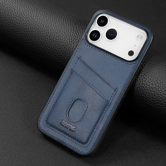 Leather slot card holder soft silicone case - product image