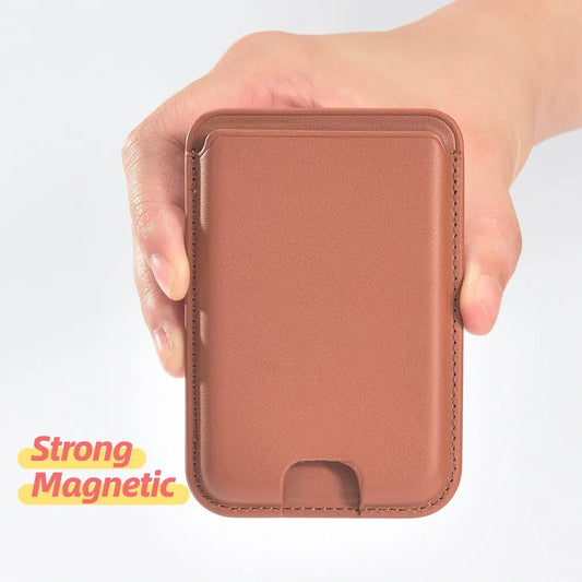 Leather wallet magnetic card holder case - product image