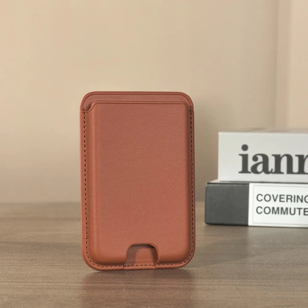 Leather wallet magnetic card holder case - product image