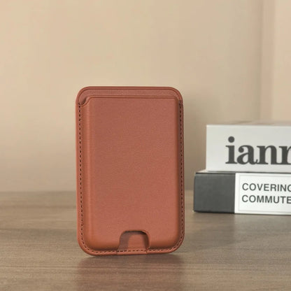 Leather wallet magnetic card holder case - product image