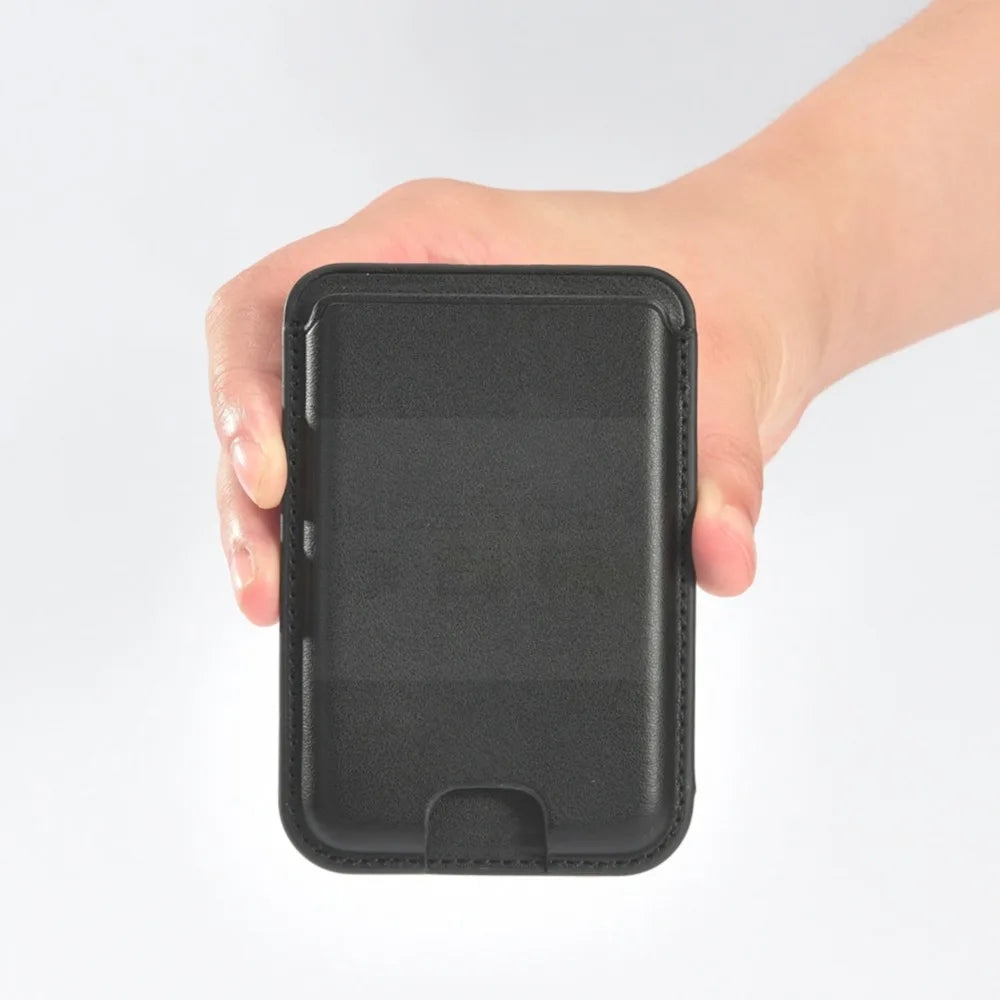Leather wallet magnetic card holder case - product image