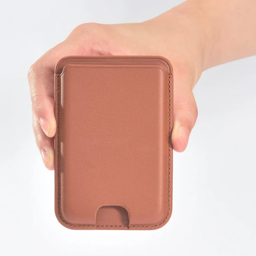 Leather wallet magnetic card holder case - product image