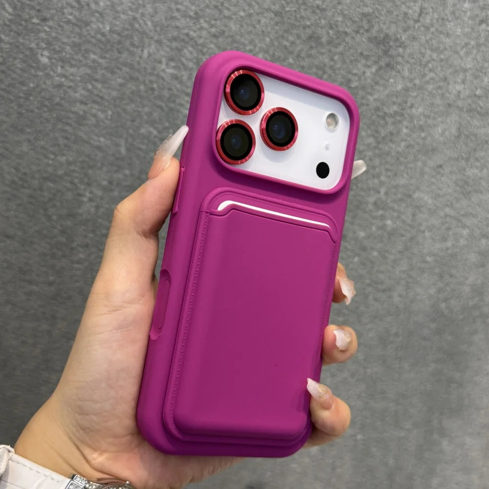 Liquid silicone magnetic wallet slot case - product image