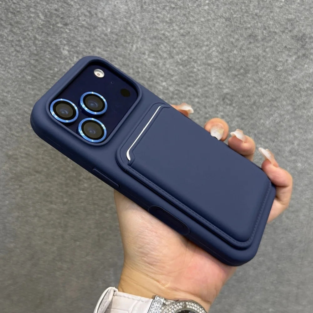 Liquid silicone magnetic wallet slot case - product image