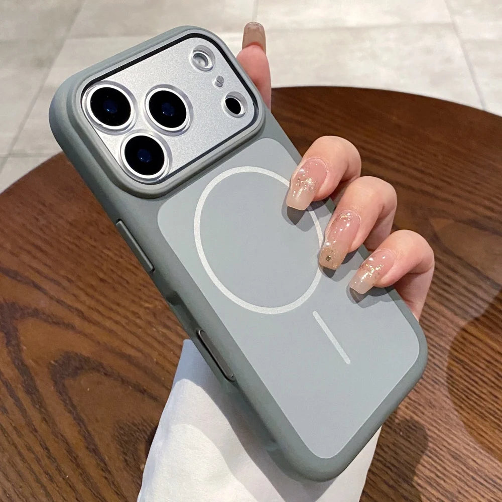 Liquid silicone magnetic wireless charging shockproof case iphone - product image