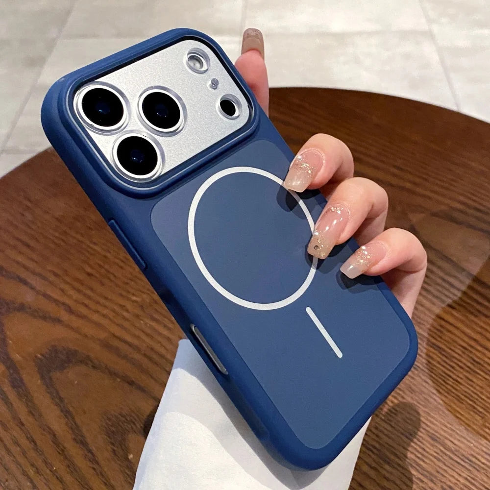 Liquid silicone magnetic wireless charging shockproof case iphone - product image