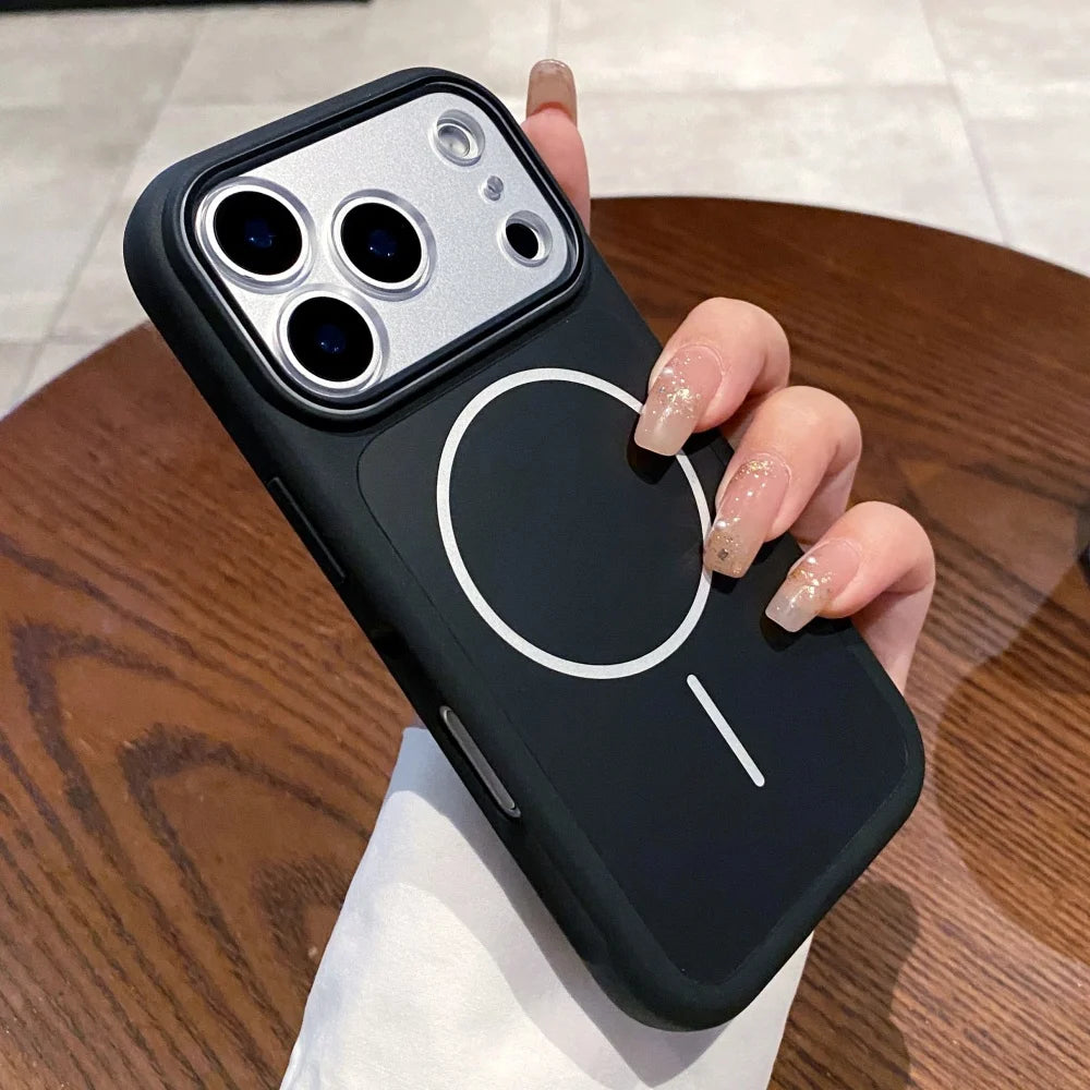 Liquid silicone magnetic wireless charging shockproof case iphone - product image