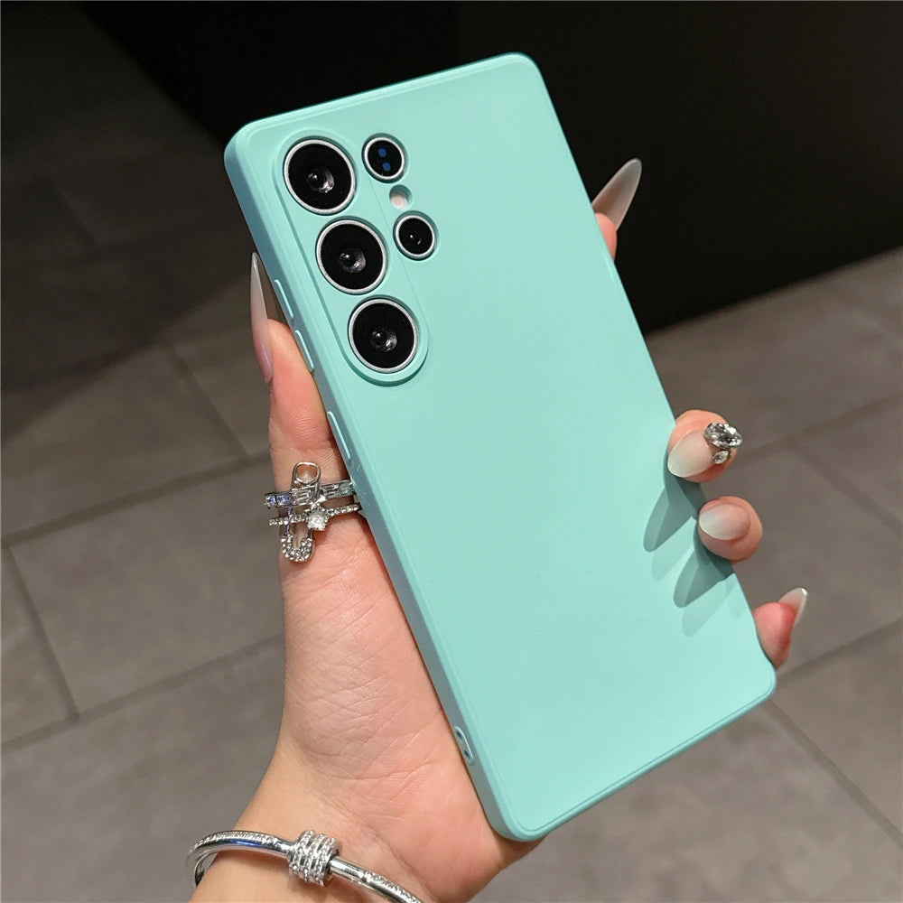 Liquid silicone soft shockproof phone case samsung - product image