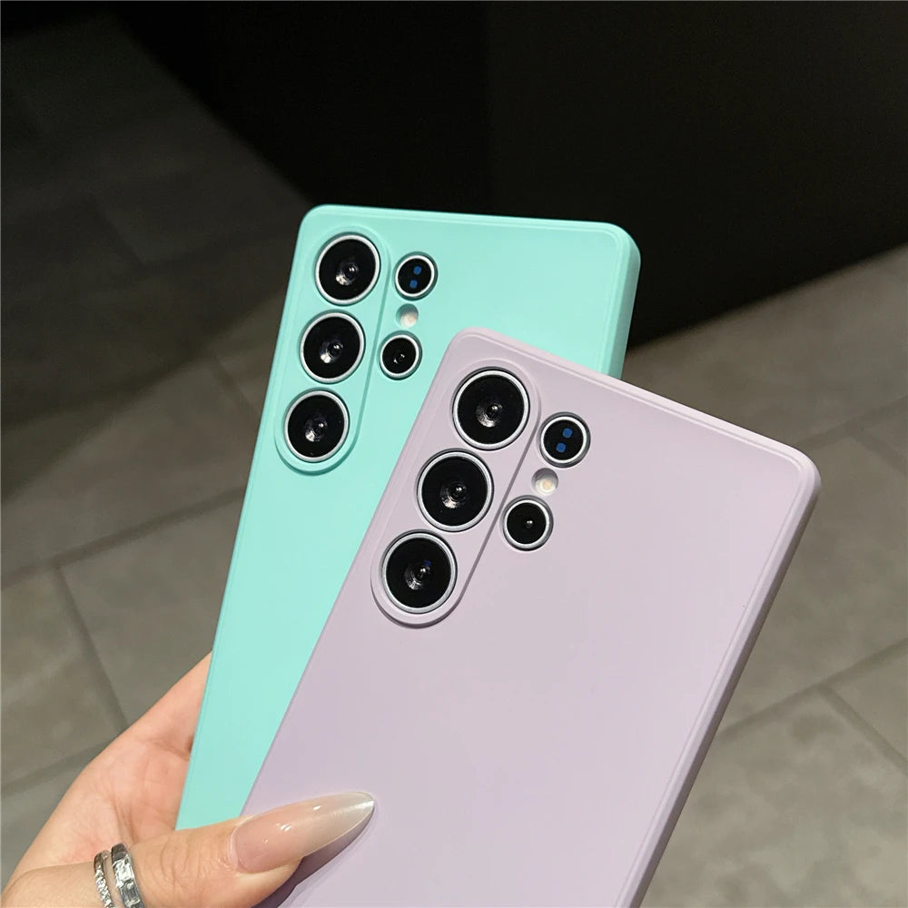 Liquid silicone soft shockproof phone case samsung - product image