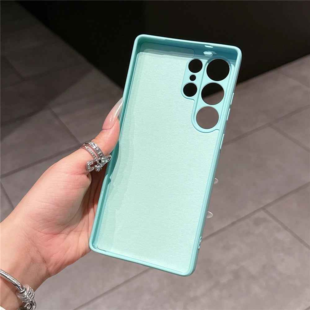 Liquid silicone soft shockproof phone case samsung - product image