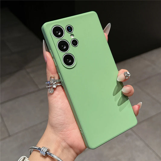 Liquid silicone soft shockproof phone case samsung - product image