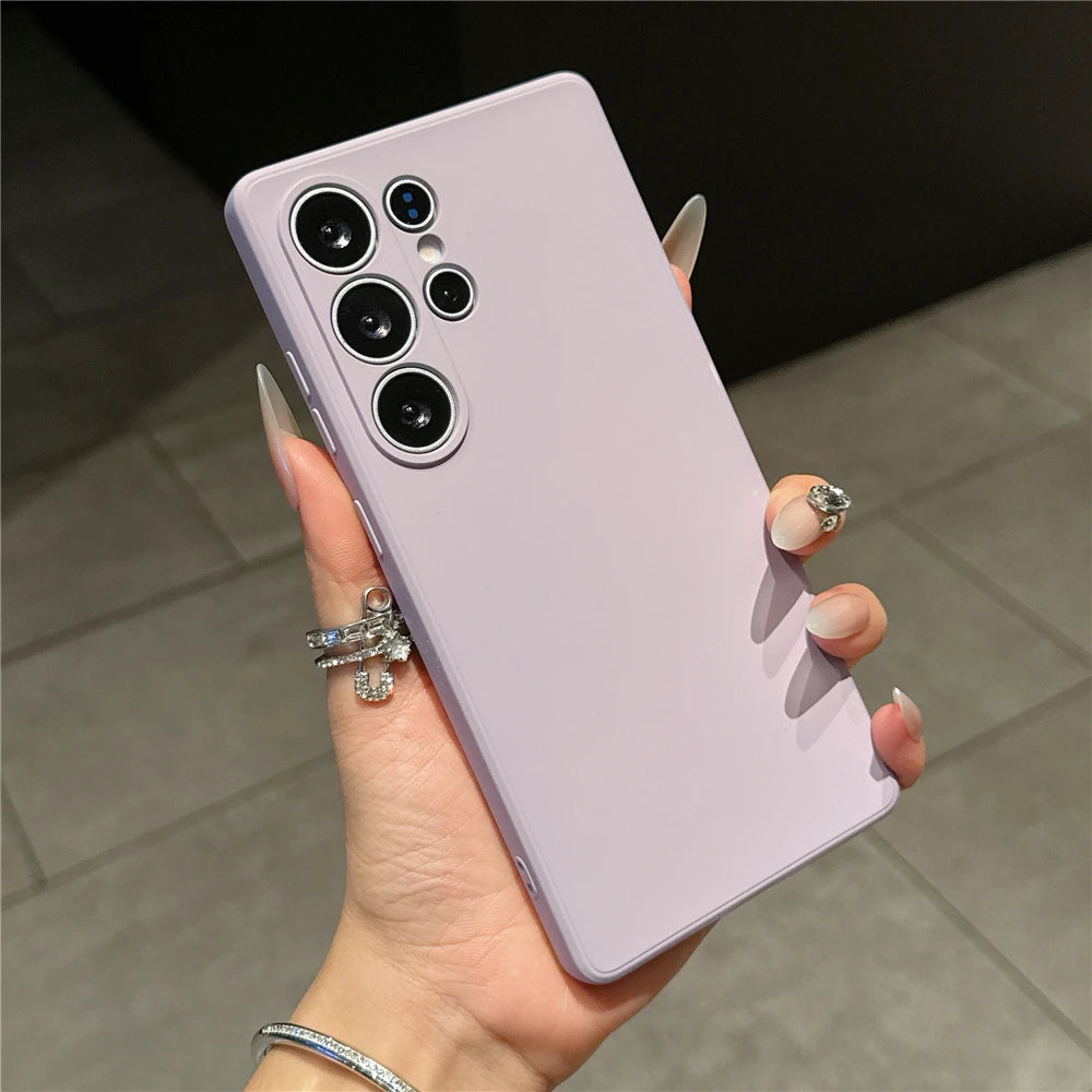 Liquid silicone soft shockproof phone case samsung - product image