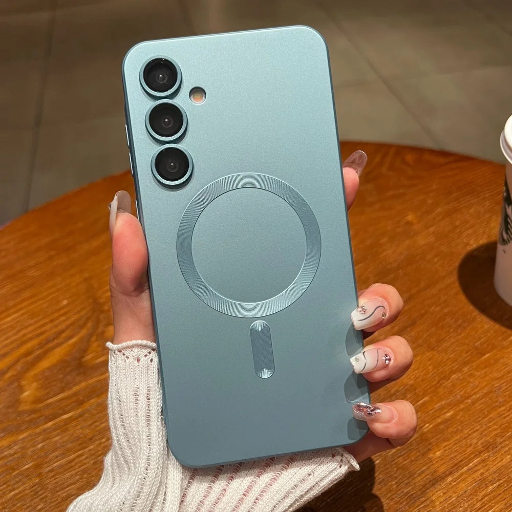 Luxury matte magnetic soft tpu phone case samsung s25 series - product image