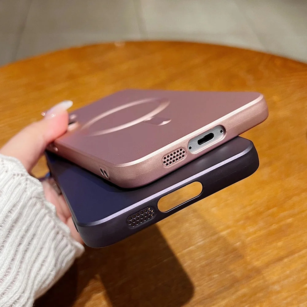 Luxury matte magnetic soft tpu phone case samsung s25 series - product image