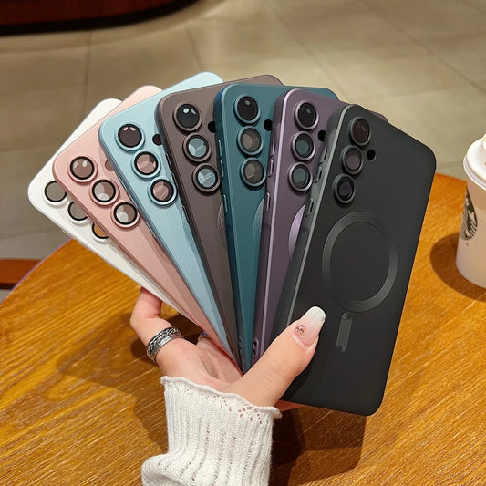 Luxury matte magnetic soft tpu phone case samsung s25 series - product image