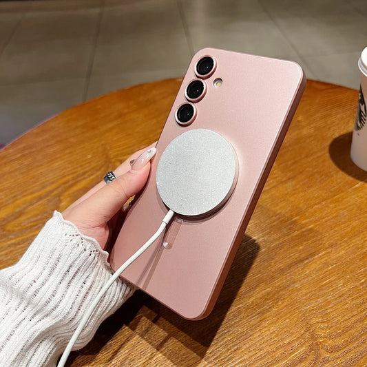 Luxury matte magnetic soft tpu phone case samsung s25 series - product image