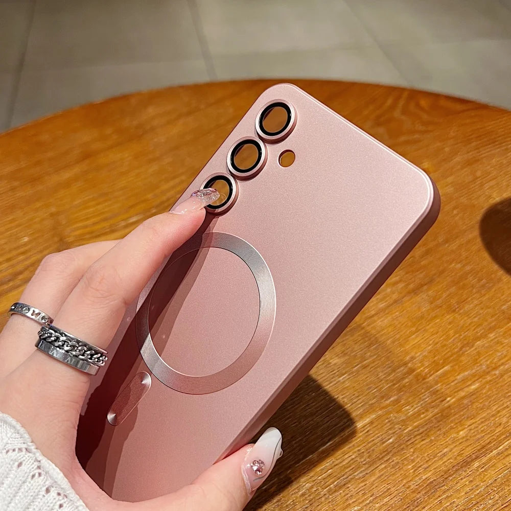 Luxury matte magnetic soft tpu phone case samsung s25 series - product image