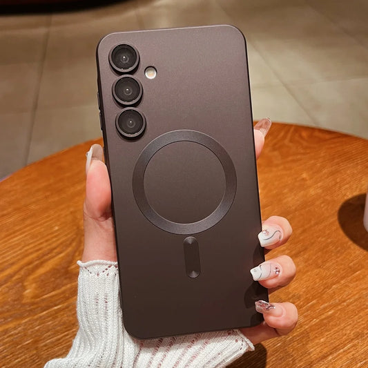 Luxury matte magnetic soft tpu phone case samsung s25 series - product image