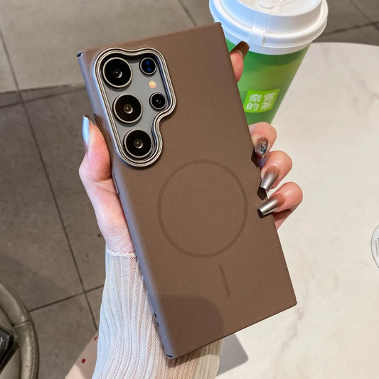 Luxury matte magnetic wireless charging pc shockproof case - product image