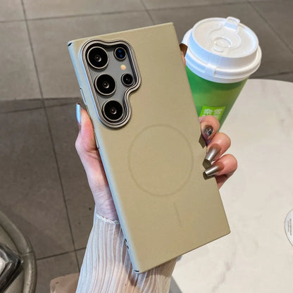 Luxury matte magnetic wireless charging pc shockproof case - product image