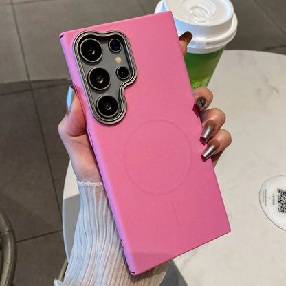 Luxury matte magnetic wireless charging pc shockproof case - product image