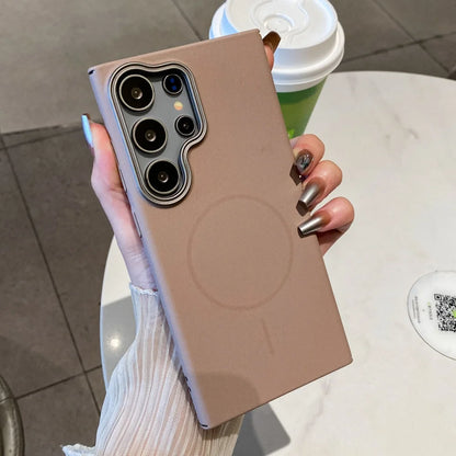 Luxury matte magnetic wireless charging pc shockproof case - product image