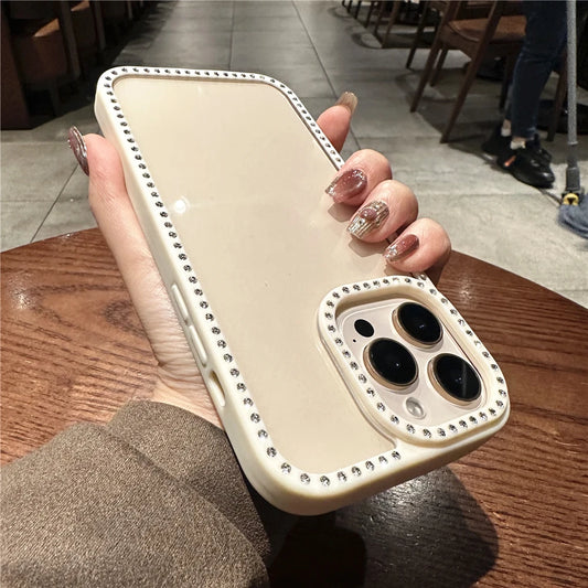Luxury rhinestone clear hybrid shockproof case - product image