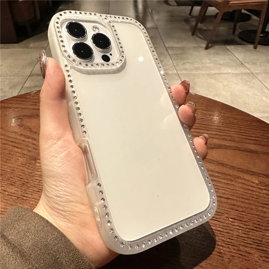 Luxury rhinestone clear hybrid shockproof case - product image