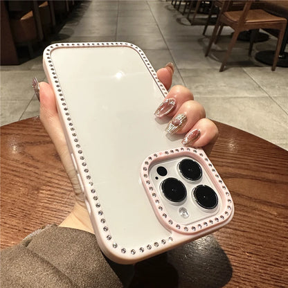 Luxury rhinestone clear hybrid shockproof case - product image