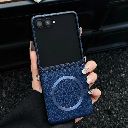 Lychee pattern leather magnetic wireless case z flip - product image