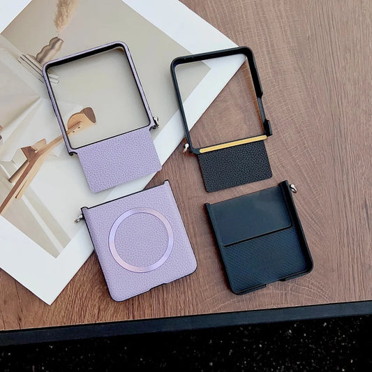 Lychee pattern leather magnetic wireless case z flip - product image