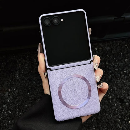 Lychee pattern leather magnetic wireless case z flip - product image