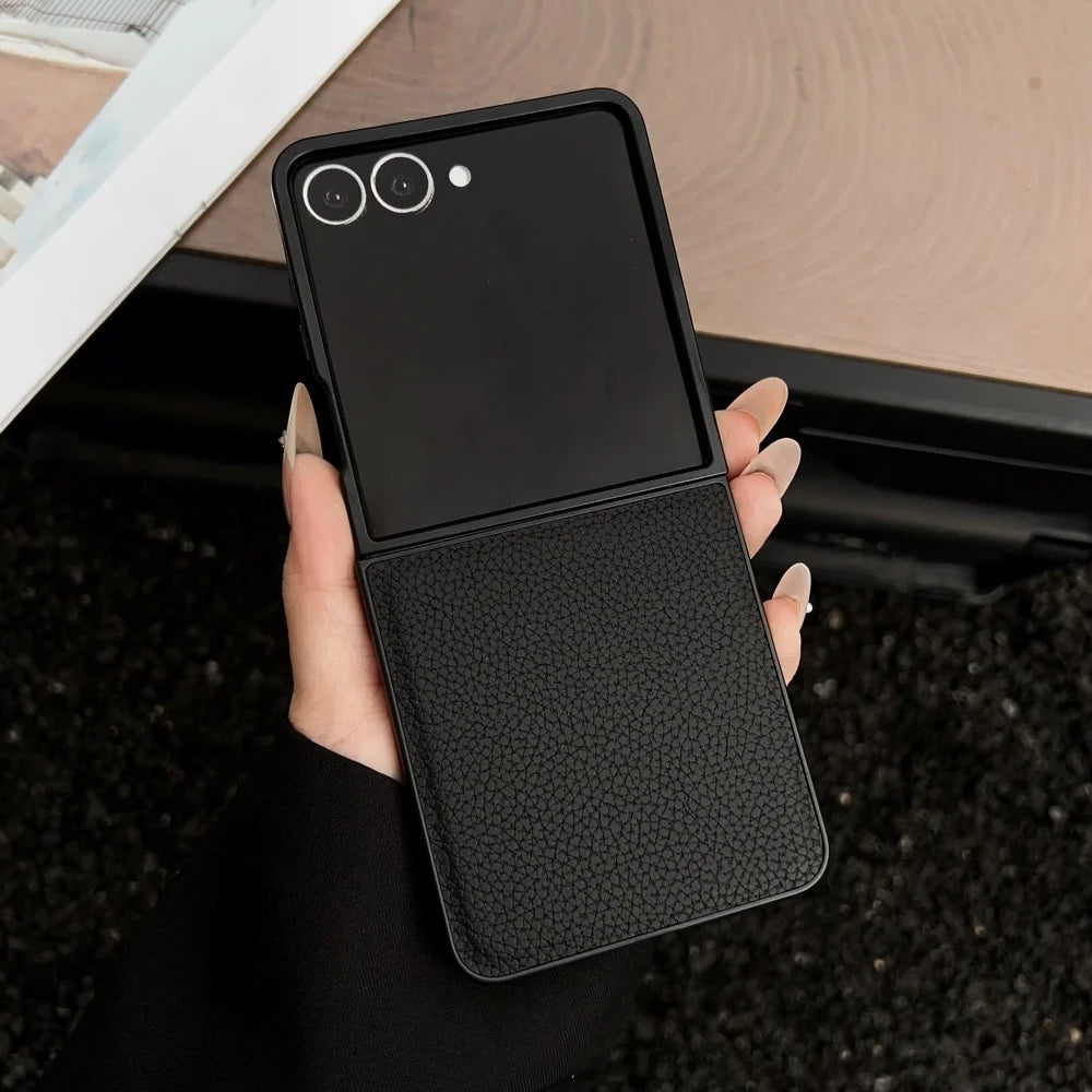 Lychee pattern leather shockproof case samsung flip - product image