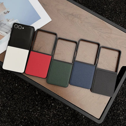 Lychee pattern leather shockproof case samsung flip - product image