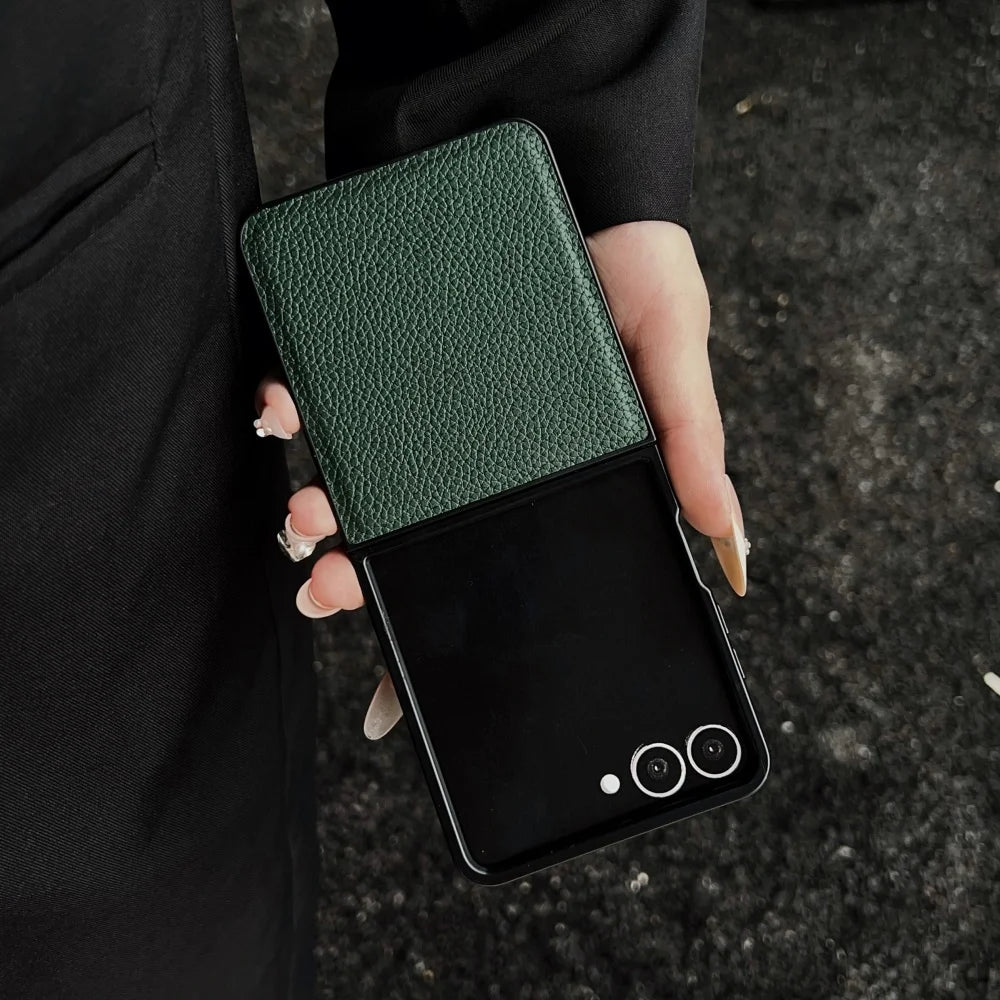 Lychee pattern leather shockproof case samsung flip - product image