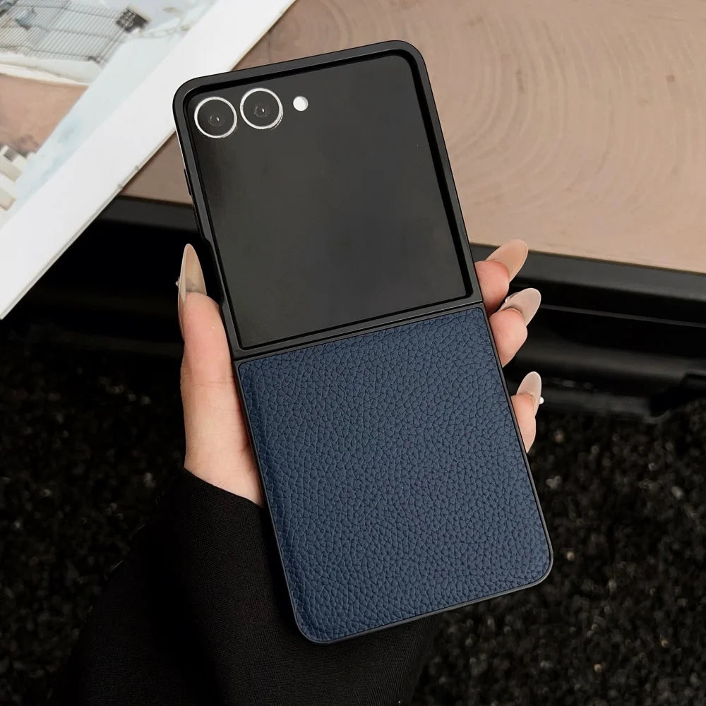 Lychee pattern leather shockproof case samsung flip - product image