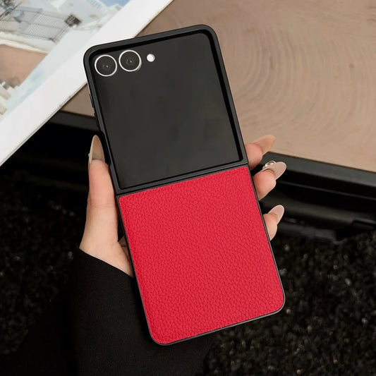 Lychee pattern leather shockproof case samsung flip - product image