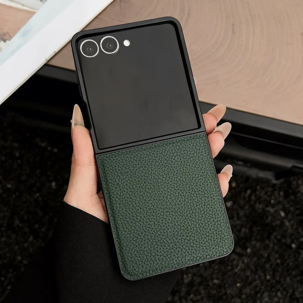 Lychee pattern leather shockproof case samsung flip - product image