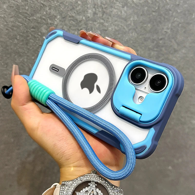 Magnetic armor case with wrist strap - product image