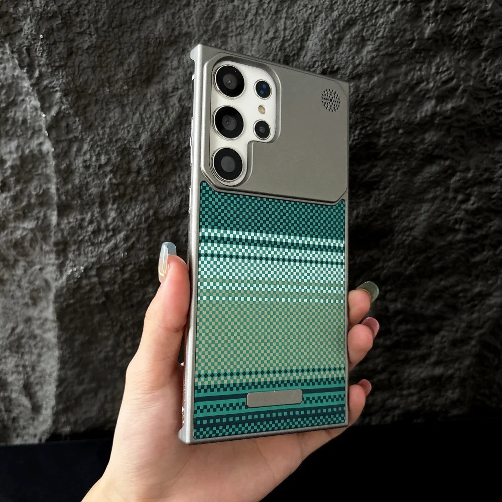 Magnetic carbon fiber frameless case samsung - product image