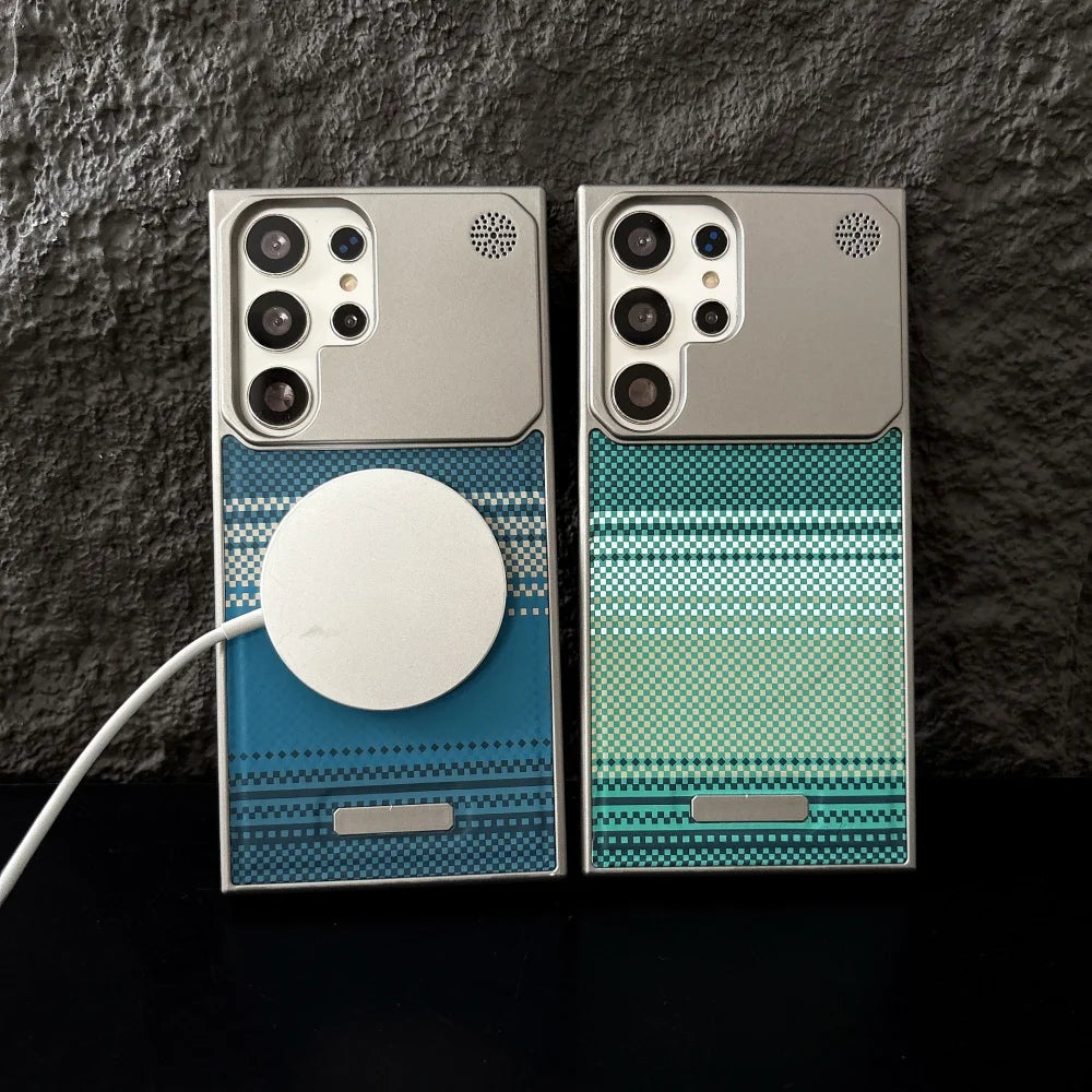 Magnetic carbon fiber frameless case samsung - product image