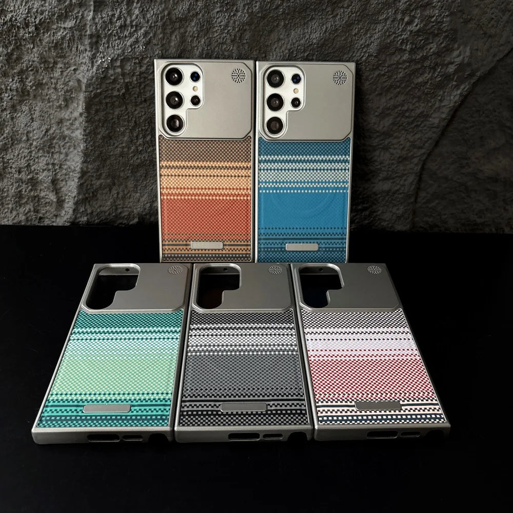 Magnetic carbon fiber frameless case samsung - product image