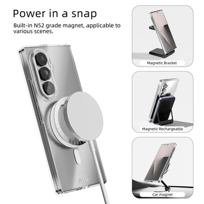 Magnetic clear shockproof wireless charge case fold - product image