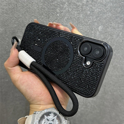 Magnetic diamond rhinestone wrist strap shockproof case - product image