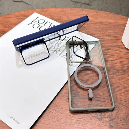 Magnetic fold lens holder transparent wireless charging case samsung - product image